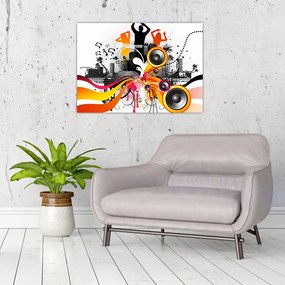 Tablou pe sticlă - Muzica (70x50 cm)