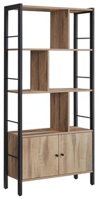 Bibliotecă NAVARO maro/negru