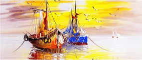 Tablou - Pictură barcă (120x50 cm)