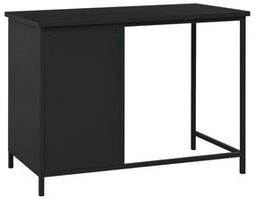 Birou cu sertare, negru, 105x52x75 cm, otel, industrial Negru