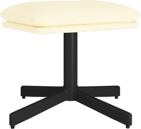 vidaXL Taburet, crem, 60x60x36 cm, piele ecologică