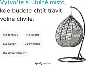 Promoție Scaun suspendat KOKON cu suport, bej Clasa II