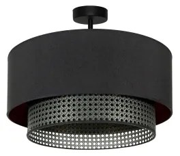 Lustră aplicată BOHO Duolla RATTAN 1xE27/15W/230V d. 45 cm negru