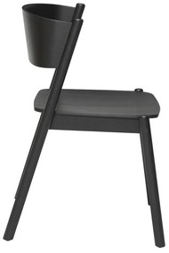 Scaun dining din stejar negru Oblique - Hübsch