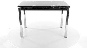 Masă de sufragerie extensibilă 110-170 cm Gerardo (negru + cromat) (pentru 4 până la 6 persoane). 1050184