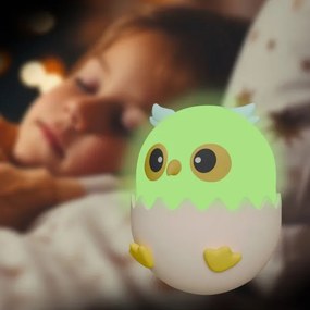 Lampă LED RGBW tactilă dimabilă pentru copii LED/1W/5V USB 1200 mAh albastru bufniță