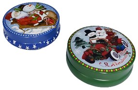 Cutie metal Craciun Joy 8x3.5cm, Set 2 bucati