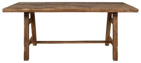 Masa dining, din lemn de mango si lemn reciclat de acacia, aspect rustic, Campagne