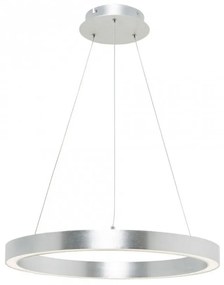 Lustra LED design modern circular CARLO argintiu, diametru 40cm