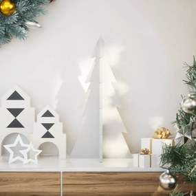 vidaXL Brad de Crăciun decorativ, alb, 59,5 cm, lemn de pin masiv