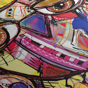 Tablou - Artă stradală - bufniță (120x50 cm)