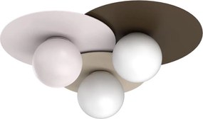 Plafonieră FLAT 3xE27/15W/230V 55x60 cm bej/crem/maro