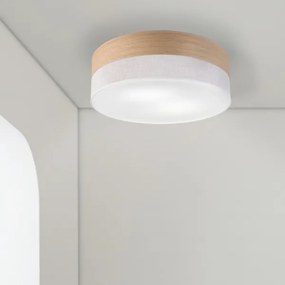 Plafonieră SIRJA WOOD 2xE27/15W/230V d. 45 cm alb/stejar