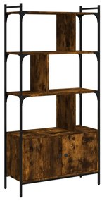 vidaXL Bibliotecă cu uși stejar fumuriu 76,5x30x154,5 cm lemn compozit