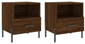 vidaXL Noptiere, 2 buc., stejar maro, 40x35x47,5 cm, lemn compozit