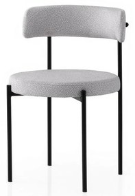 Set de scaune de sufragerie Gini Light Grey andBlack, 2 buc.