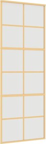 vidaXL Ușă glisantă, auriu, 76x205 cm, sticlă ESG mată și aluminiu