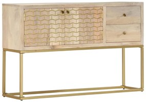 vidaXL Dulap, auriu, 120 x 30 x 75 cm, lemn masiv de mango