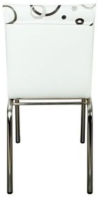 Set Masa Extensibila cu 4 Scaune Globe, Alb, 110/170 x 70 cm.