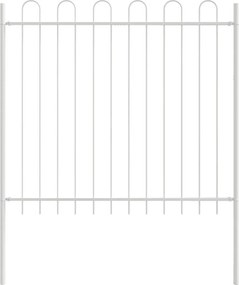 vidaXL Gard de Grădină Alb 1,7 x 1,5 m Oțel acoperit cu pulbere