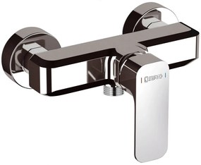 Baterie argintiu-lucios pentru duș cu montare pe perete (1 ieșire) Spy – Sapho