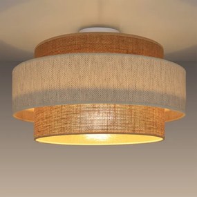 Plafonieră BOHO 1xE27/60W/230V Ø 40 cm, crem/iută