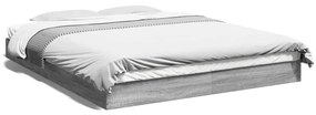 842012 vidaXL Cadru de pat, gri sonoma, 160x200 cm, lemn prelucrat