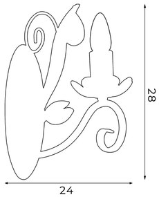 Corp de iluminat perete LUCE 1xE14/60W/230V