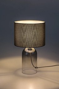 Lampa de masa sticla fumurie abajur gri Luxin