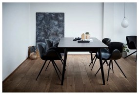 Scaun de sufragerie negru cu cotiere tapițat Gaia – DAN-FORM Denmark