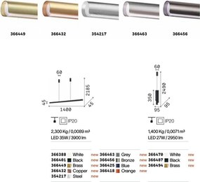 Lustra LED moderna DORICA SP3 D90 BIANCO