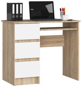 Masă PC Benicio (stejar sonoma + alb) (S). 1068993
