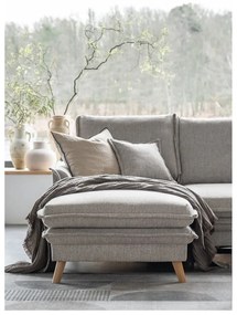 Colțar grej extensibil/cu spațiu de depozitare (cu colț pe partea stângă/cu șezlong) Charming Charlie – Miuform