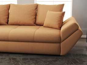 Canapea extensibilă dumonde cu ladă de depozitare si sezut confortabil din spuma high-density, Loana Enjoy Mango 250x100 cm