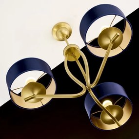 Jupiter 2113 - Lustră pe tijă KASZMIR 3xE27/15W/230V albastru/auriu