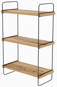 Raft în culoare naturală etajat cu aspect de lemn de stejar 40 cm Pulalis – Kalune Design