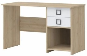 Masa de birou din pal, cu 2 sertare, pentru copii, Kiki KS6 Fag, L125xl60xH74 cm