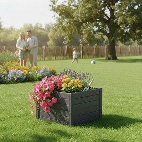 Strat înălțat BASE PLANT, 61x61x46cm, antracit Prosperplast