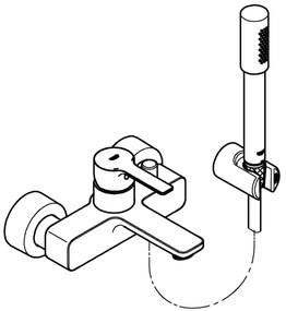 GROHE 33850001 - Baterie de cadă LINEARE DN 15, crom lucios