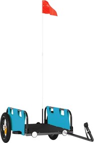 vidaXL Remorcă de bicicletă, albastru, textil oxford și fier