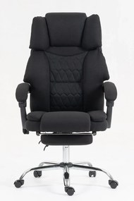 RESIGILAT- Scaun directorial, cu Masaj și Încălzire, suport picioare, textil, Negru