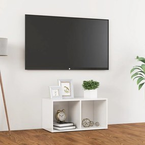 Comoda TV, alb extralucios, 72x35x36,5 cm, PAL