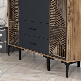 Dulap de haine Kiara PTP (Nuc + antracit). 1088476