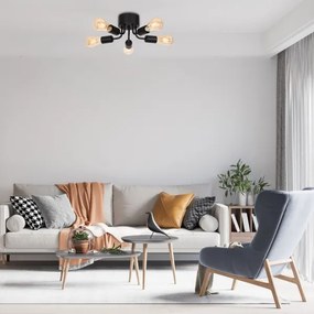 Lustră aplicată BRENDA 5xE27/60W/230V neagră