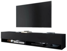 Expedo Comodă TV MENDES A 180, 180x30x32, negru/grafit, cu iluminare LED