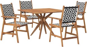 vidaXL Set mobilier de grădină, 5 piese, lemn masiv de acacia