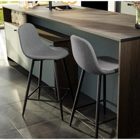 Set 2 scaune Actona Wilma, gri deschis