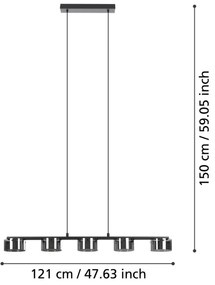 Lustră LED dimabilă pe cablu COPILLOS 5xLED/5,4W/230V Eglo 39875