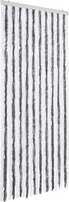 vidaXL Perdea pentru insecte, gri și alb, 90 x 200 cm, chenille