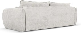 Canapea extensibila 3 locuri, Kaelle, Micadoni Home, BL, 244x97x91 cm, poliester chenille, gri deschis